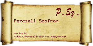 Perczell Szofron névjegykártya